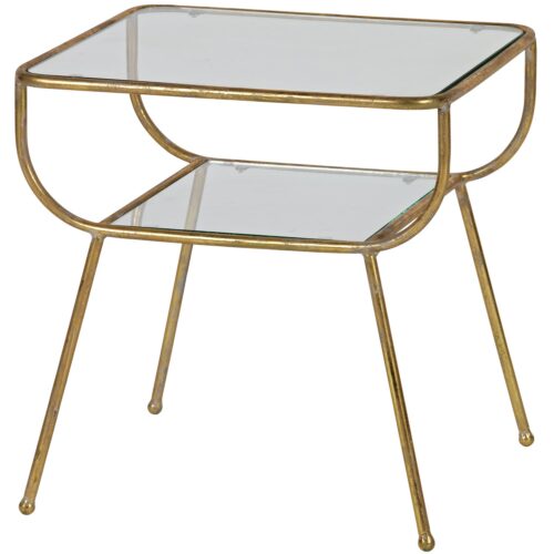 Glazen Bijzettafel Amazing -Antique Brass