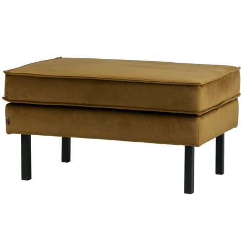Hocker Rodeo Op Poten Velvet HoningGeel - Afbeelding 4