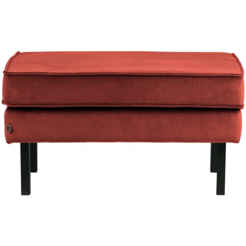 Hocker Rodeo Op Poten Velvet Walnoot
