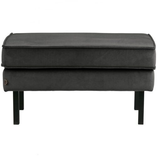Hocker Rodeo Op Poten Velvet Antraciet