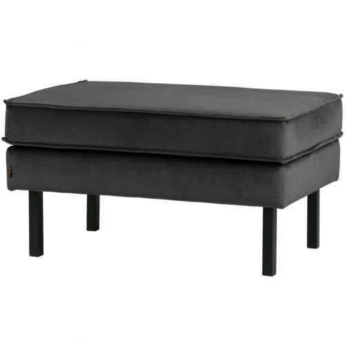Hocker Rodeo Op Poten Velvet Antraciet - Afbeelding 2
