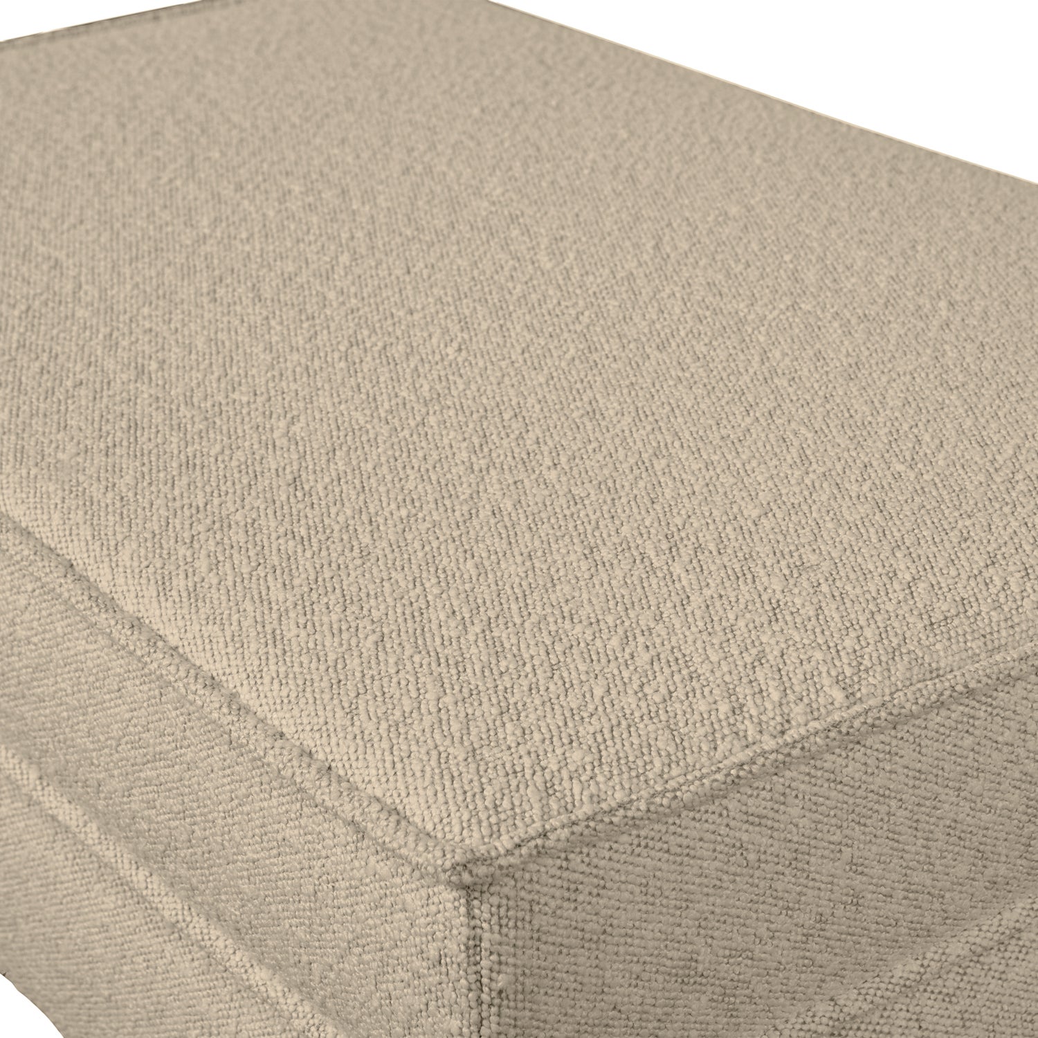 Hocker Rodeo Op Poten Bouclé Beige - Afbeelding 3