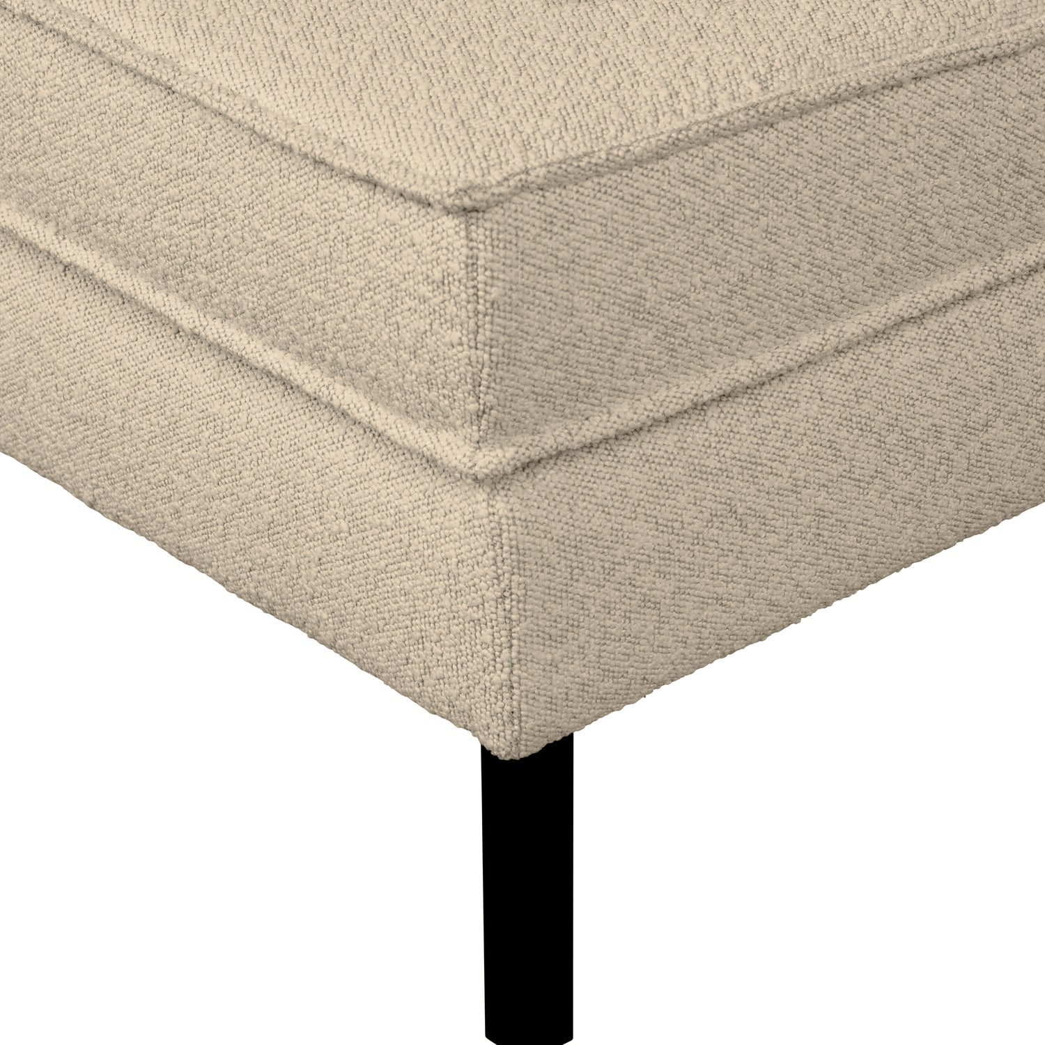Hocker Rodeo Op Poten Bouclé Beige - Afbeelding 4
