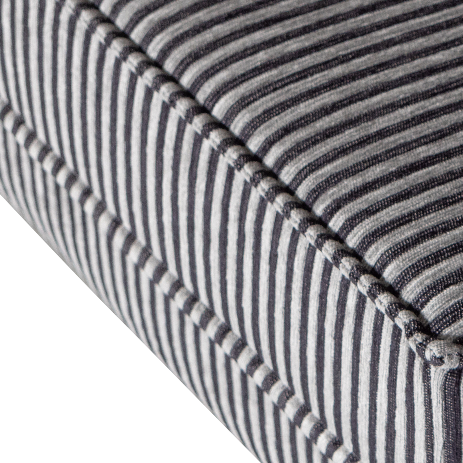 Hocker Rodeo Op Poten Streep Zwart/Grijs - Afbeelding 2