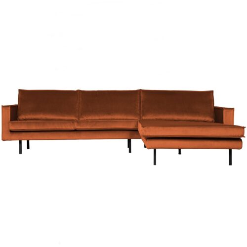 Rodeo Loungebank rechts velvet roest