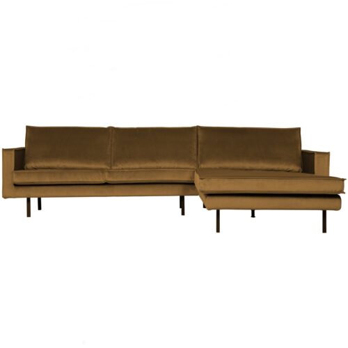 Rodeo Loungebank rechts velvet honinggeel