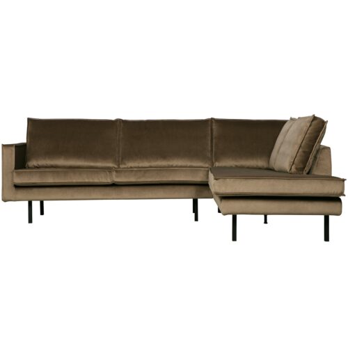 Rodeo hoekbank rechts velvet taupe