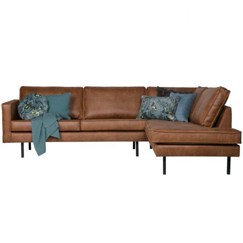 Rodeo hoekbank rechts cognac - Afbeelding 4
