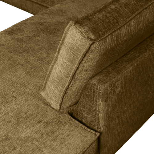 Rodeo hoekbank rechts structure velvet brass - Afbeelding 5