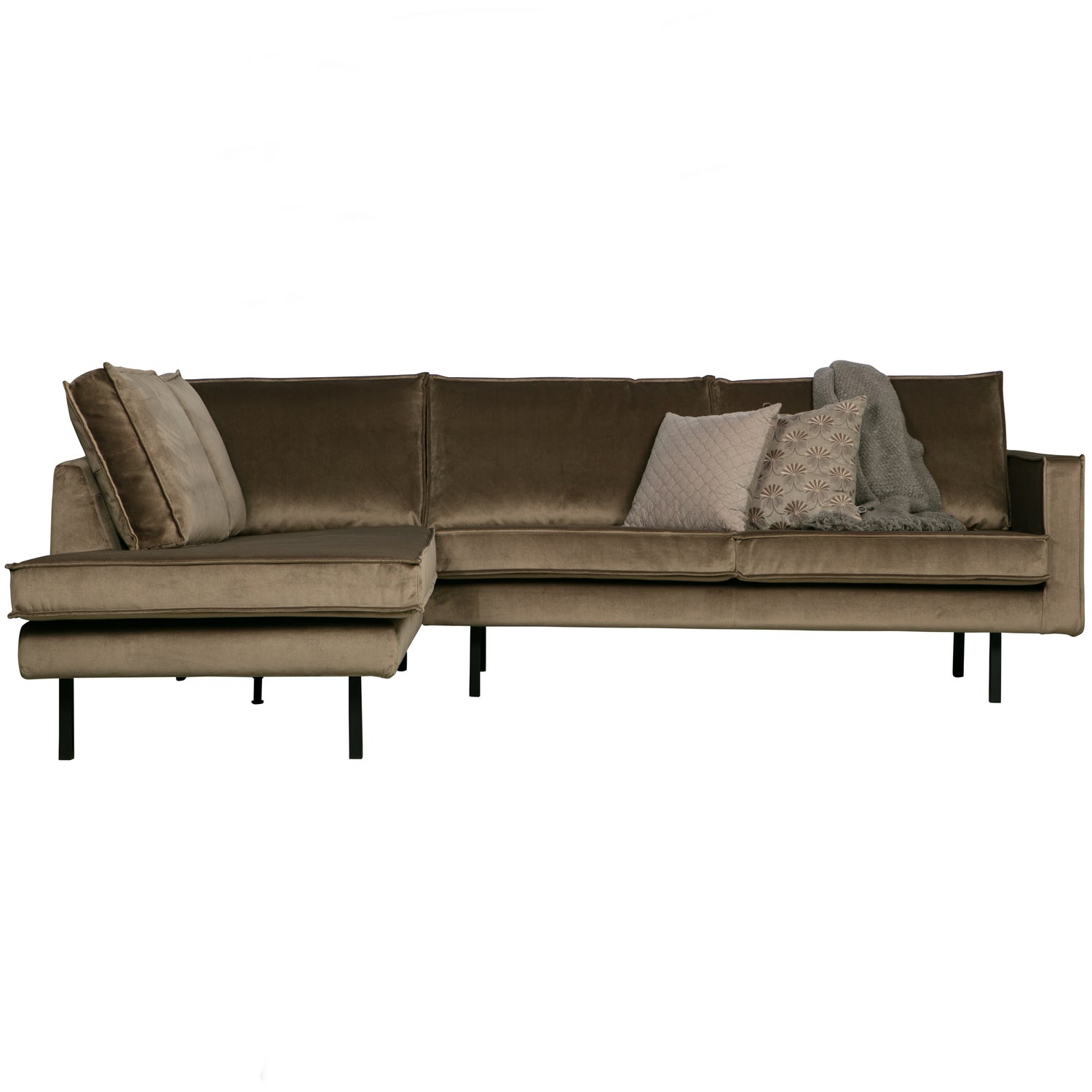 Rodeo hoekbank links velvet taupe - Afbeelding 4