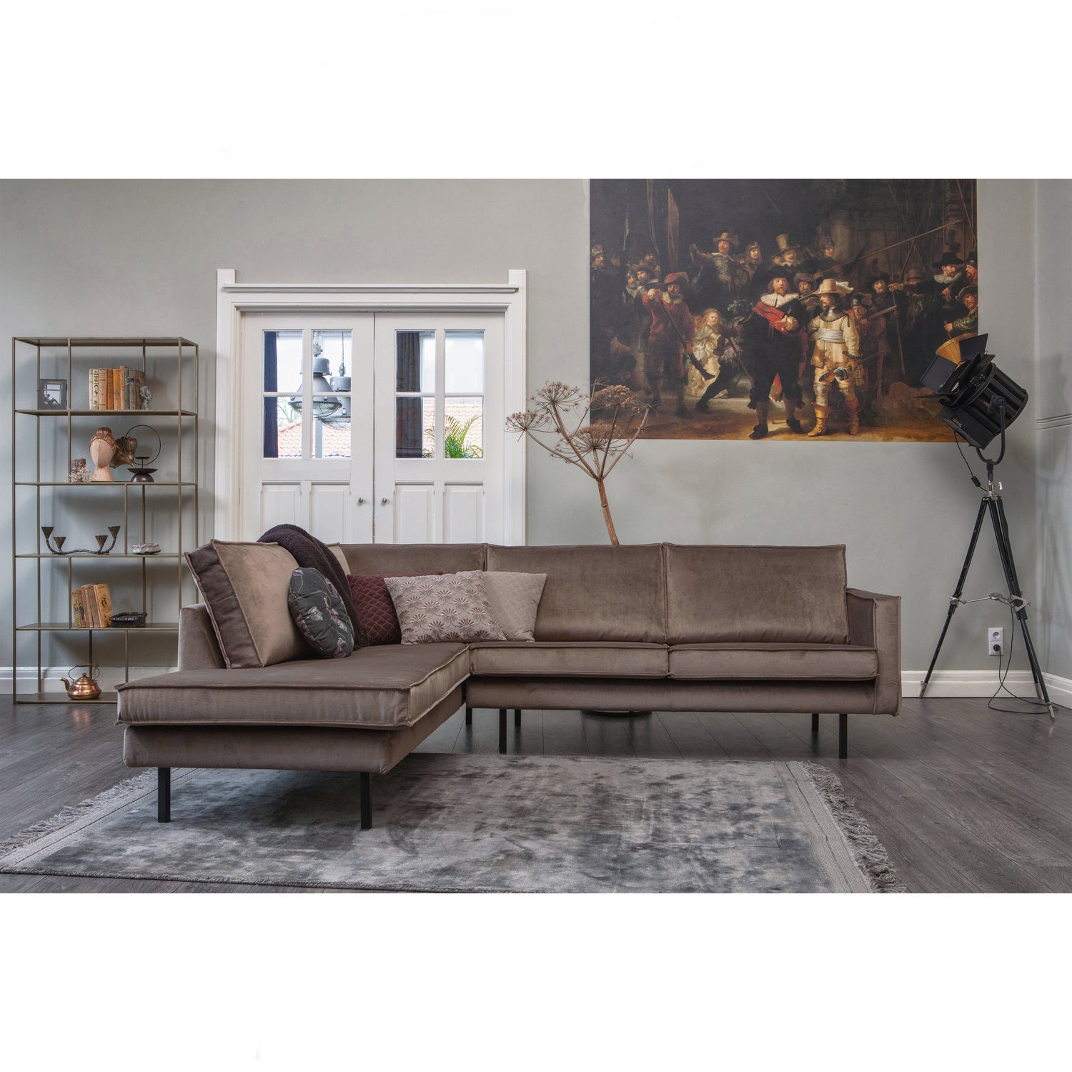 Rodeo hoekbank links velvet taupe - Afbeelding 2