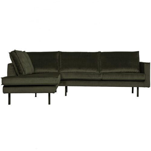 Rodeo hoekbank links velvet dark green hunter