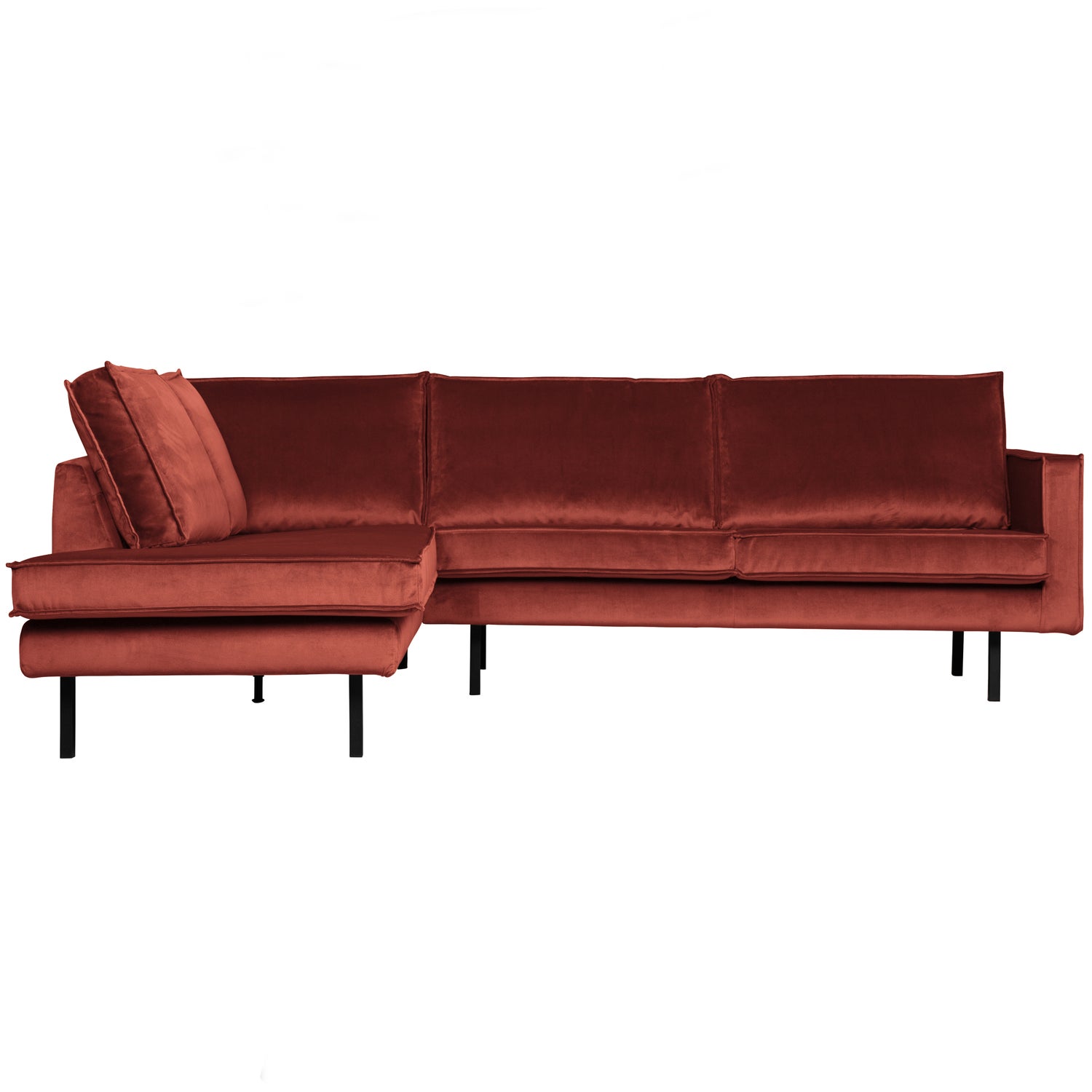 Rodeo hoekbank links velvet chestnut