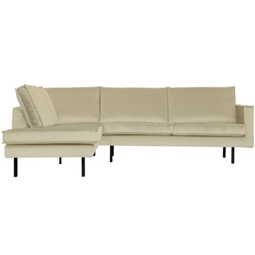 Sloping hoekbank links velvet pistache