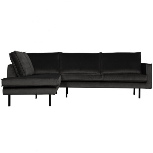 Rodeo hoekbank links velvet antraciet