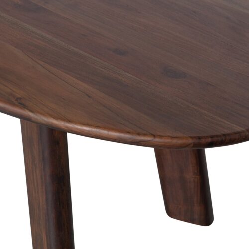 Organische Eettafel Roundly Mangohout, kleur Walnoot - 200 cm - Afbeelding 8