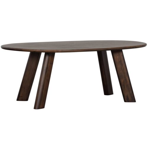 Organische Eettafel Roundly Mangohout, kleur Walnoot - 200 cm - Afbeelding 6