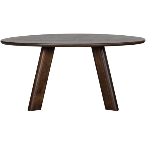 Organische Eettafel Roundly Mangohout, kleur Walnoot - 180 cm - Afbeelding 4
