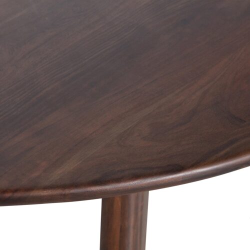 Organische Eettafel Roundly Mangohout, kleur Walnoot - 180 cm - Afbeelding 9