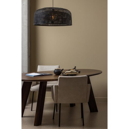 Organische Eettafel Roundly Mangohout, kleur Walnoot - 180 cm - Afbeelding 3