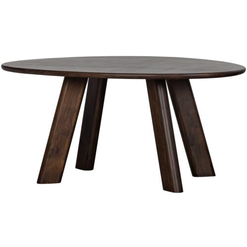 Organische Eettafel Roundly Mangohout, kleur Walnoot - 180 cm