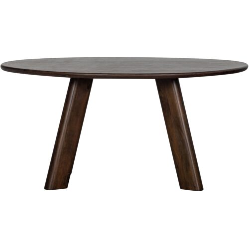 Organische Eettafel Roundly Mangohout, kleur Walnoot - 180 cm - Afbeelding 8