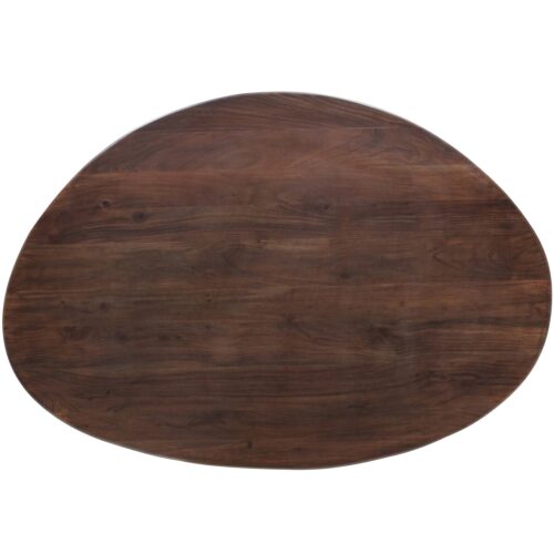 Organische Eettafel Roundly Mangohout, kleur Walnoot - 180 cm - Afbeelding 5