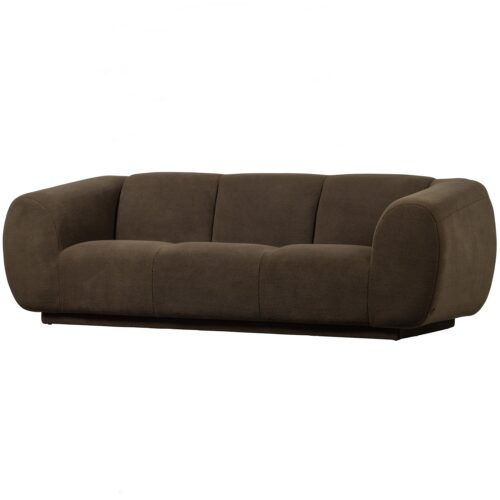 Woolly bank 3-zits schapenvacht groen