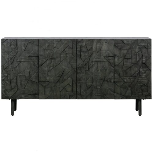 Dressoir Counter 160cm, kleur Zwart - Afbeelding 4