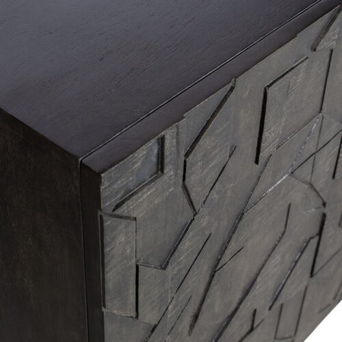 Dressoir Counter 160cm, kleur Zwart - Afbeelding 7