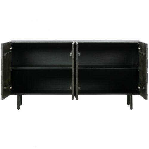 Dressoir Counter 160cm, kleur Zwart - Afbeelding 6
