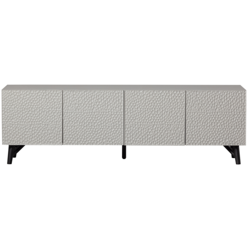 TV-meubel Carved Mangohout 185cm - Mistgrijs - Afbeelding 4