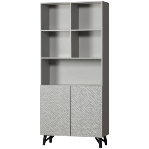 Opbergkast Carved Mangohout, 200 x 90cm, kleur Mist
