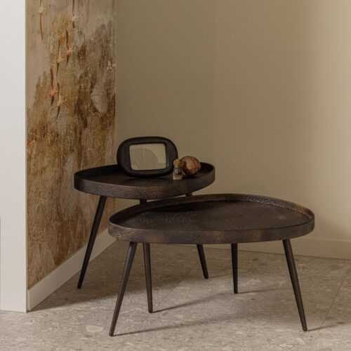 Bijzettafel Crude set an 2 stuks - antique bronze - Afbeelding 2