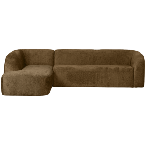 Sloping hoekbank links structure velvet brass - Afbeelding 2
