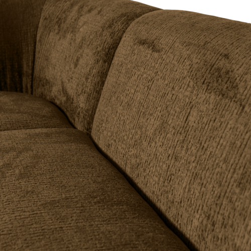 Sloping hoekbank links structure velvet brass - Afbeelding 4