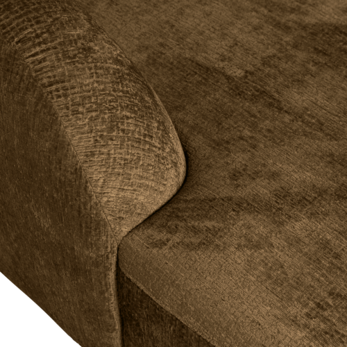 Sloping hoekbank links structure velvet brass - Afbeelding 5