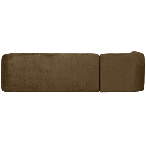 Sloping hoekbank links structure velvet brass - Afbeelding 3