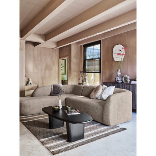 Sloping hoekbank links naturel melange - Afbeelding 2