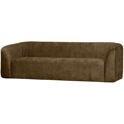 Sloping 3-zits bank structure velvet brass
