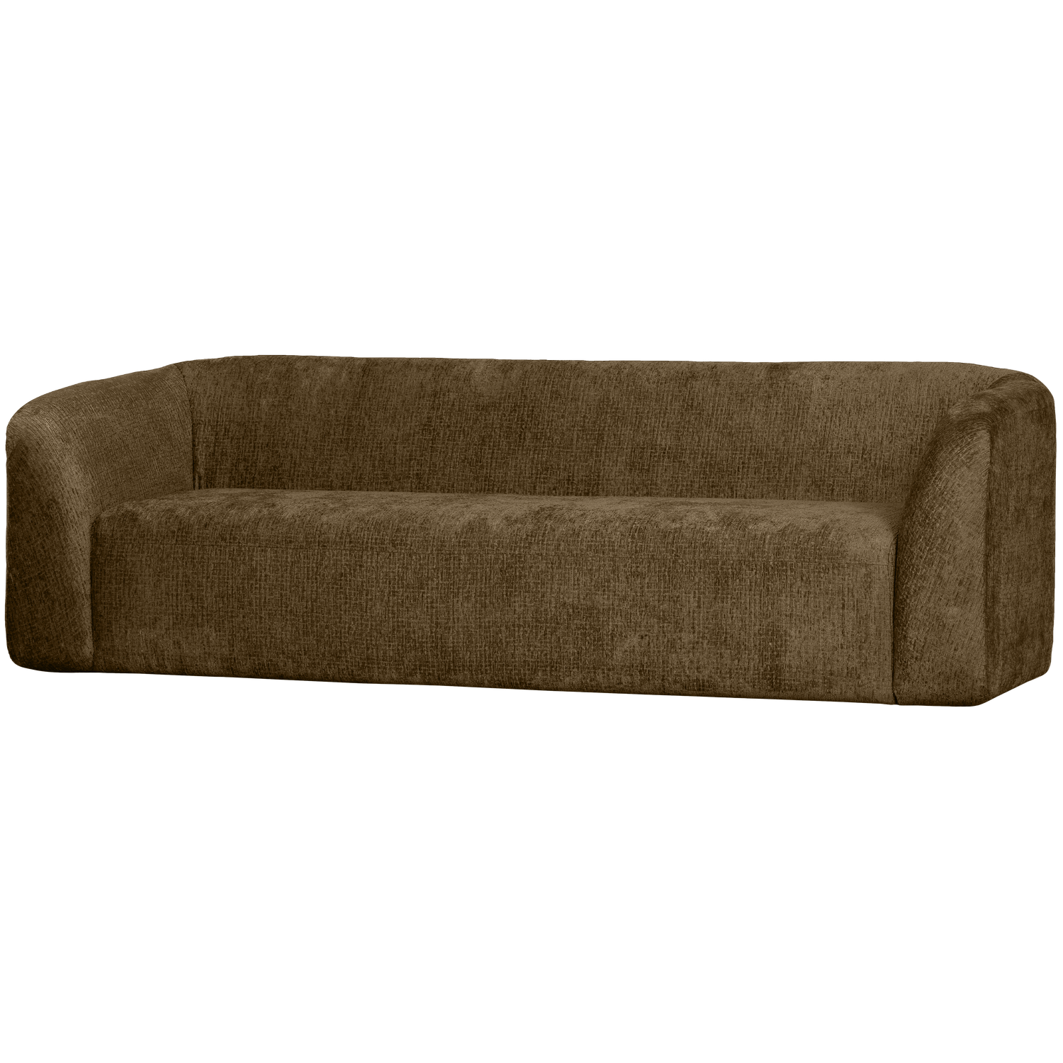 Sloping 3-zits bank structure velvet brass