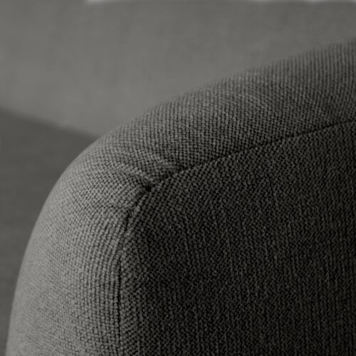 Sloping 3-zits bank grijs/zwart melange - Afbeelding 4