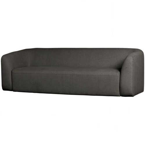 Sloping 3-zits bank grijs/zwart melange