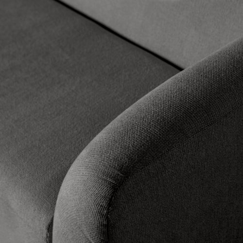 Sloping 3-zits bank grijs/zwart melange - Afbeelding 5