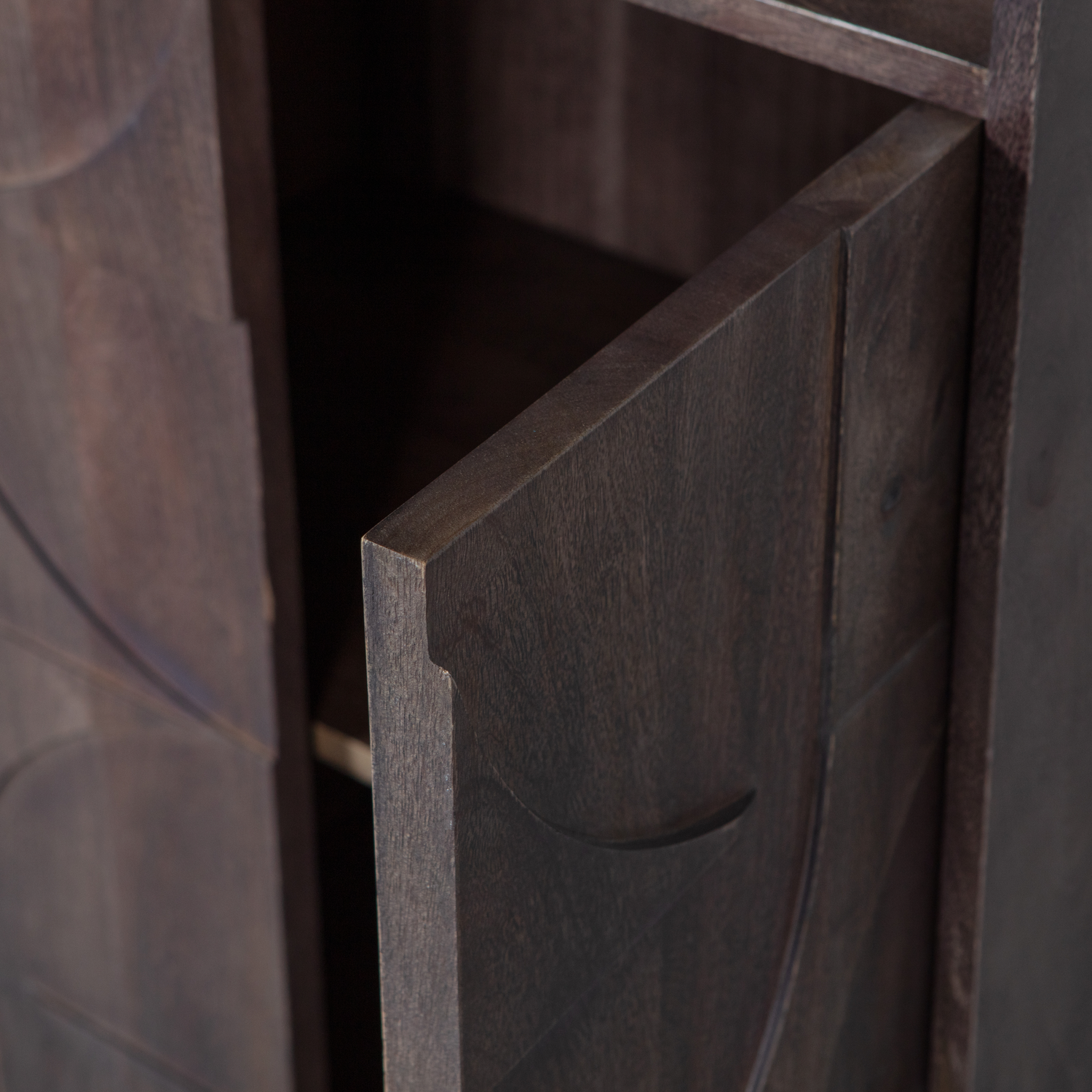 Opbergkast Draw Mangohout, 200 x 60cm, kleur Walnoot - Afbeelding 6