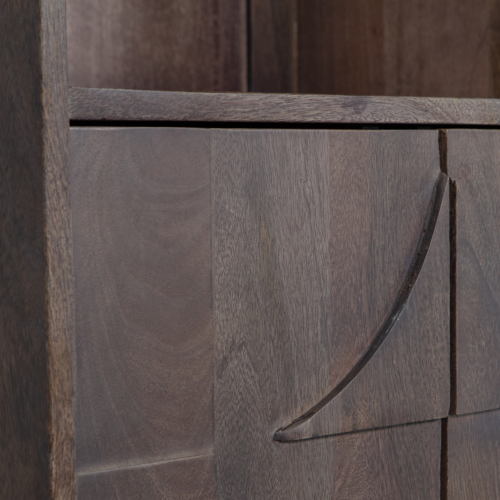 Opbergkast Draw Mangohout, 200 x 60cm, kleur Walnoot - Afbeelding 7