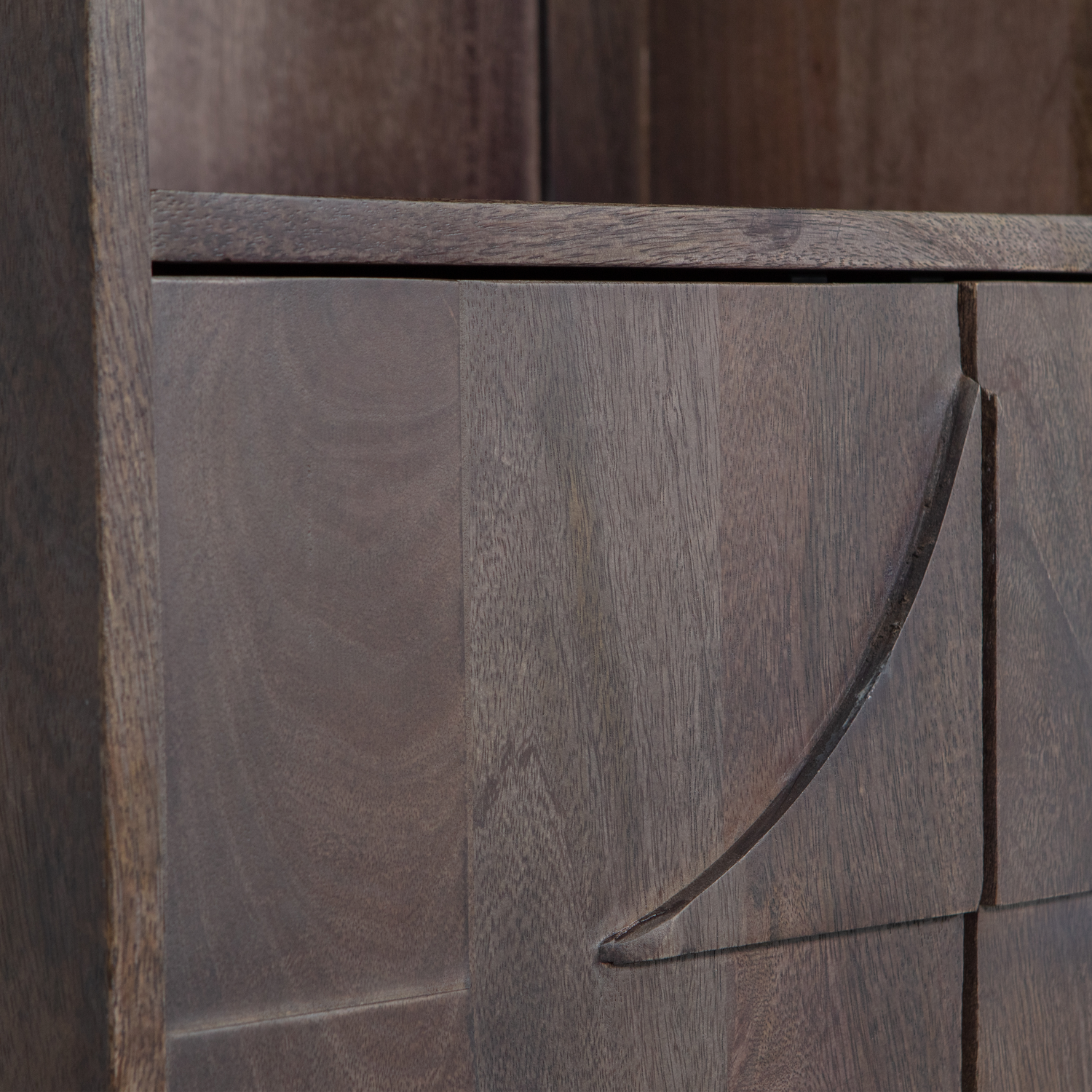 Opbergkast Draw Mangohout, 200 x 60cm, kleur Walnoot - Afbeelding 7