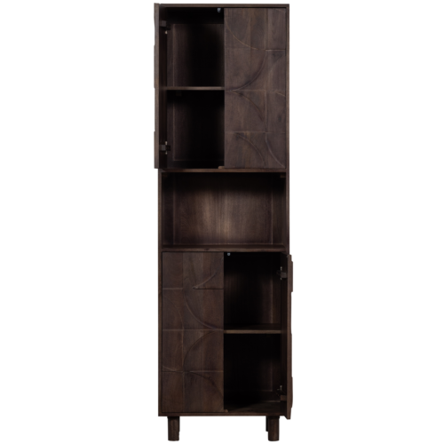 Opbergkast Draw Mangohout, 200 x 60cm, kleur Walnoot - Afbeelding 4