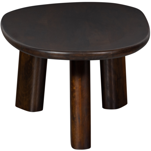 Organische Salontafel Roundly Mangohout 110 x 60cm  Walnoot - Afbeelding 5