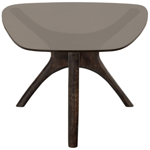 Organische Salontafel Flash Mangohout en glas 110 x 60cm - Afbeelding 5